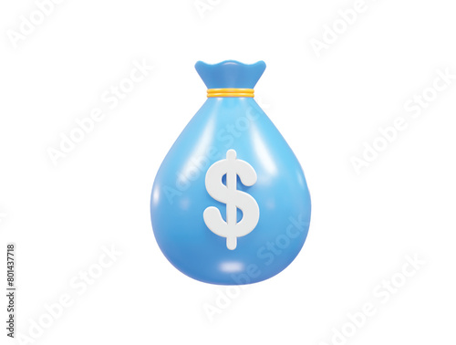Loan icon 3d rendering bank loan illustration element