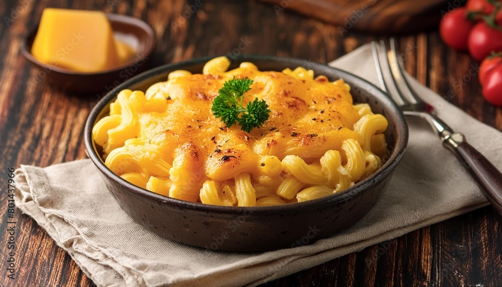 mac and cheese classic american rustic mac and cheese golden baked macaroni with cheddar generative ai