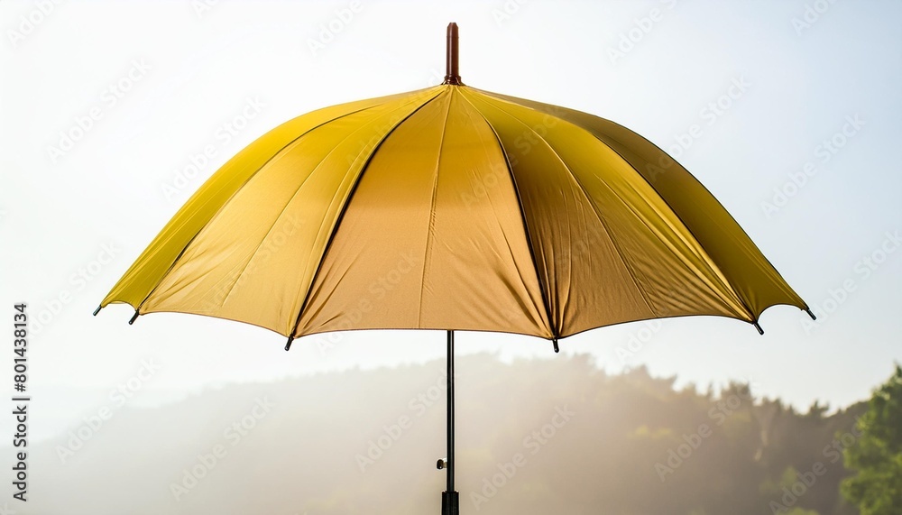 yellow umbrella isolated on a white background