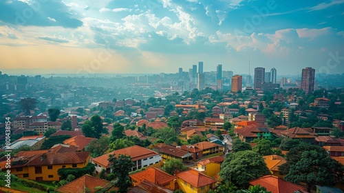 Kampala Vibrant Urban Life Skyline