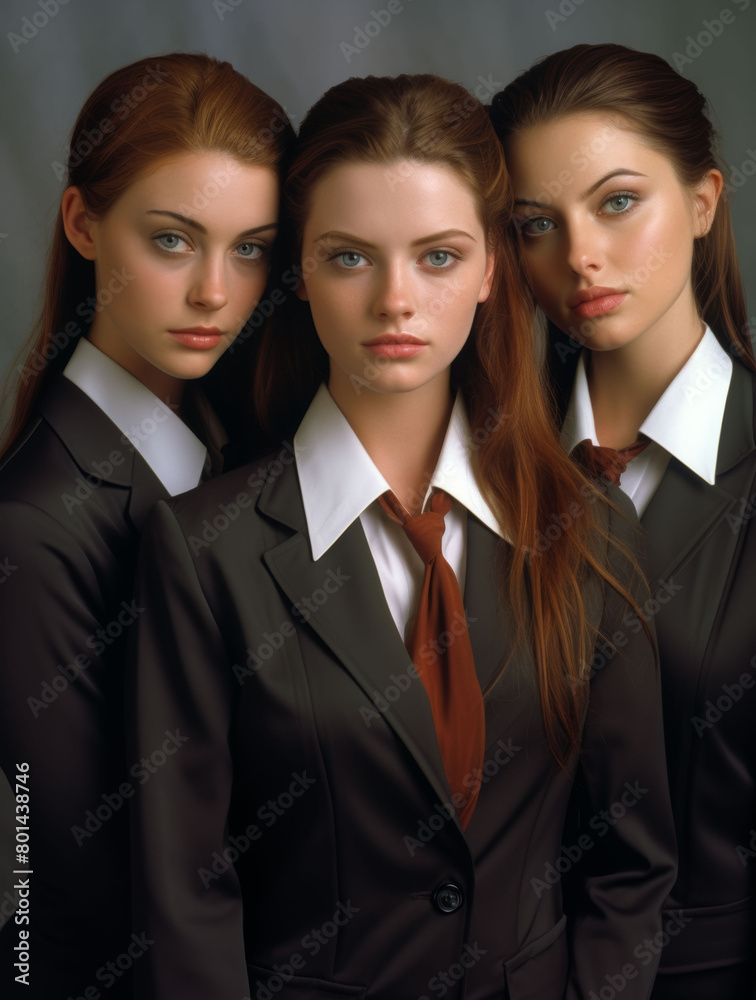 Young Girl in Suit. Professional Women face Portrait in Modern Business Attire. Beautiful Female Person Digital Generated Illustration Young Girl in Suit. Professional Women face Portrait in Modern Business Attire. Beautiful Female Person Digital Generated Illustration