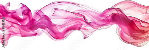 Dragonfruit pink wave abstract, exotic and vibrant dragonfruit pink wave flowing on a white background. photo