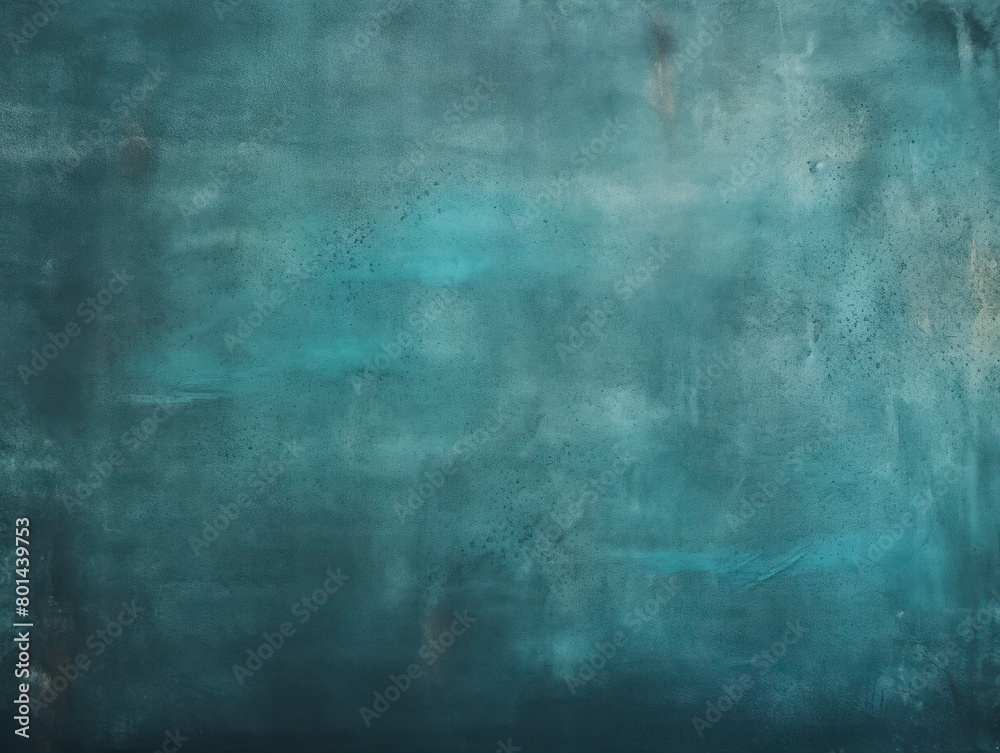 Teal wall texture rough background dark concrete floor old grunge background painted color stucco texture with copy space empty blank copyspace