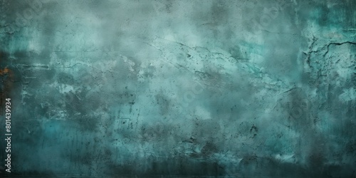 Teal wall texture rough background dark concrete floor old grunge background painted color stucco texture with copy space empty blank copyspace