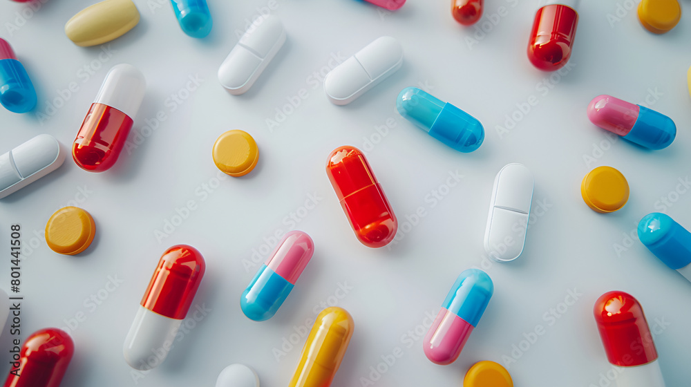 different Tablets pills capsule heap mix therapy drugs ,Antibiotic capsule pills on blue background. Prescription drugs ,Colorful capsule pills different Tablets pills capsule heap mix therapy drugs ,Antibiotic capsule pills on blue background. Prescription drugs ,Colorful capsule pills