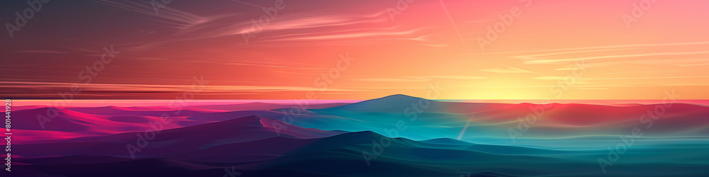 Engage with the dynamic interplay of light and color in a sunrise gradient animation, where vivid hues evolve into profound tones, inviting exploration and experimentation.