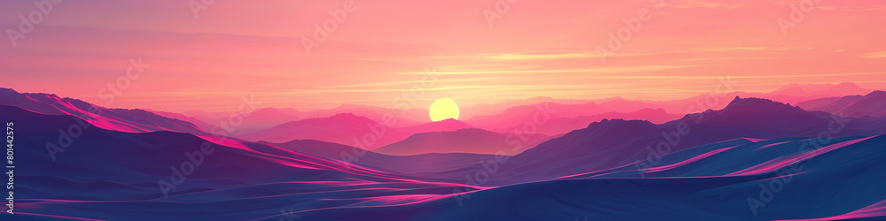 Engage with the dynamic interplay of light and color in a sunrise gradient animation, where vivid hues evolve into profound tones, inviting exploration and experimentation.