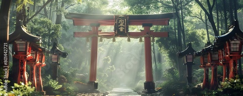 Traditional Japanese Torii Gate