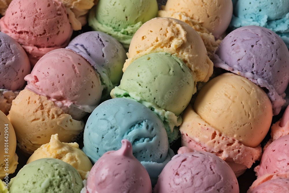 Rainbow colored ice cream Rainbow colored ice cream