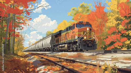 Cuyahoga Valleys Autumn Rails photo