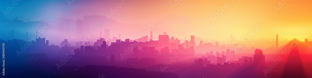 Engage with the dynamic interplay of light and shadow in a sunrise gradient, where the colors of the sky blend together in a captivating display, providing an inspiring scene for creative expression.