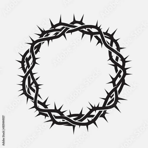 Crown of thorns. Church logo. Christian symbols. Christ's crown of thorns