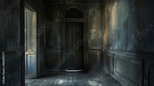 The old room and the old door looked lonely, Generative Ai.