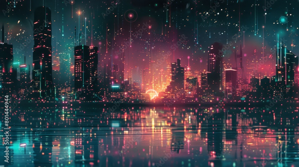 Abstract futuristic city background Abstract futuristic city background