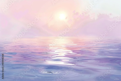 Sunset Reflection  Pastel Water Ripple