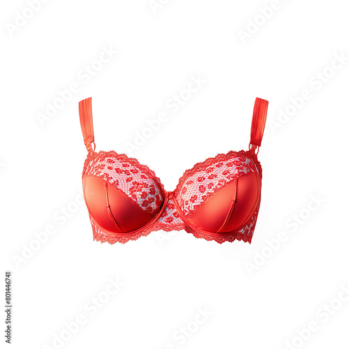 Bright Coral Lace Bra A bright coral lace bra with a vibrant cheerful color featuring