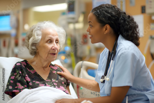 Wallpaper Mural Nurse take care of old senior sick woman patient at hospital room. International Nurses Day concept. Torontodigital.ca