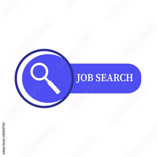 red thin line job search button. concept of find digital cv or resume on internet jobsite and social media opportunity. flat linear simple hiring logotype graphic stroke badge design isolated on white