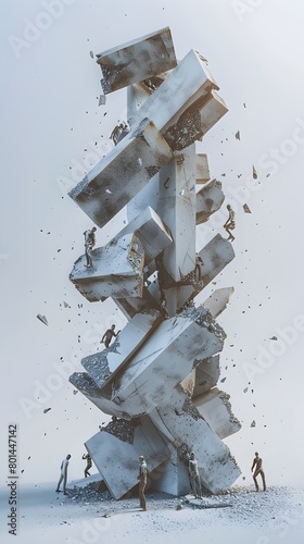 Collapse of Trust: Visual Metaphor of Rising Divisiveness and Dwindling Social Cohesion