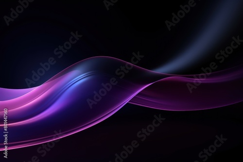Violet black white glowing abstract gradient shape on black grainy background minimal header cover poster design copy space empty blank copyspace
