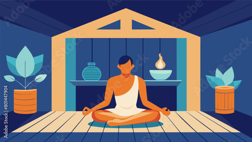 The sauna room acts as a safe space for patients to reflect and meditate allowing for emotional healing and mental clarity..