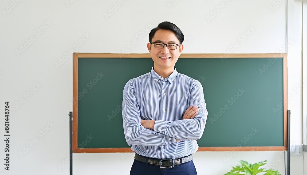 portrait of a beautiful adult asian school teacher standing in the classroom portrait of a beautiful adult asian school teacher standing in the classroom