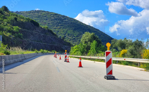 road street highway egnatia in greece