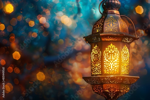 Islamic greeting Eid Mubarak cards for Muslim Holidays.Eid-Ul-Adha festival celebration.Arabic Ramadan Lantern .Decoration lamp