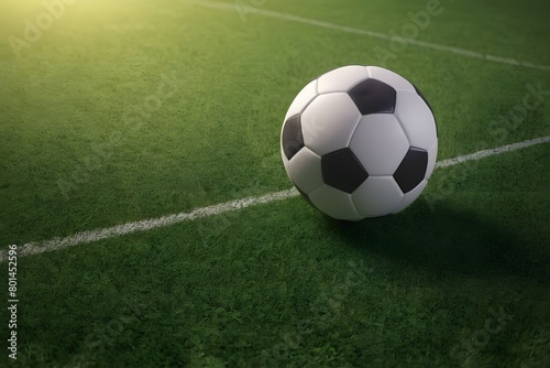 Soccer ball on grass field