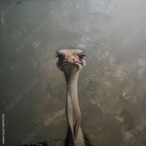 odd angle of an ostrich © AlazySM