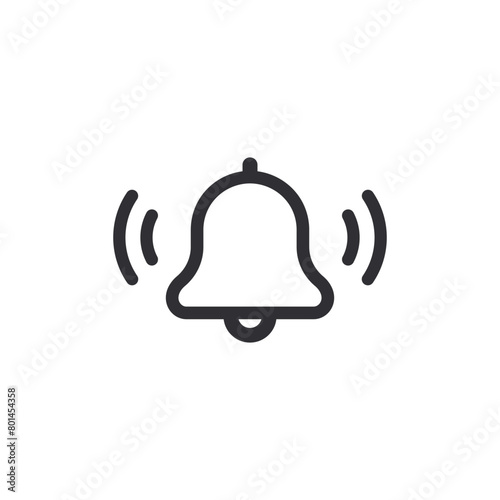 Christmas bell. Bell icon. Notification sign. New year symbol. Alert sign. Signal symbol. Alarm sign. Reminder icon. Vector bell. Incoming message. Ringtone sign. Notice icon. Ringing bell. Logo 