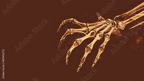 Skeletal Hand Silhouette A Chilling Emblem of Anatomy and Mortality