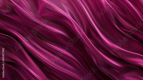 An abstract image of a magenta wave  rich and deep in color  flowing across the frame with a sense of grace and mystery. The wave s texture resembles luxurious velvet.