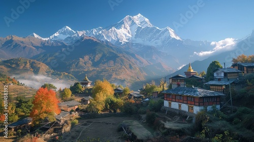 Himalayan Village of Ghandruk, Nepal photo