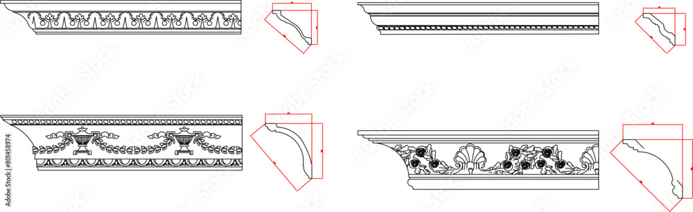 Detailed vector sketch illustration of neoclassical listplank design, classic ethnic vintage decor Detailed vector sketch illustration of neoclassical listplank design, classic ethnic vintage decor
