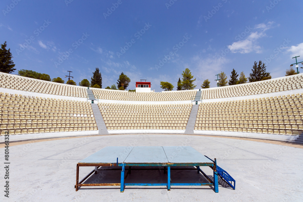 Open air public theater in the island of Salamina, Greece.