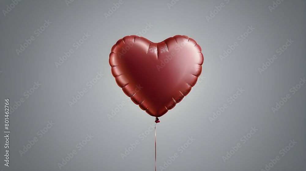 Realistic vector isolated balloon in the shape of a heart on a clear backdrop. Valentine's Day concept Realistic vector isolated balloon in the shape of a heart on a clear backdrop. Valentine's Day concept
