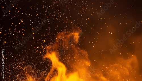 perftect fire particles embers on background smoke fog misty texture