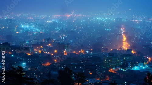 Addis Ababa Rapid Urbanization Skyline