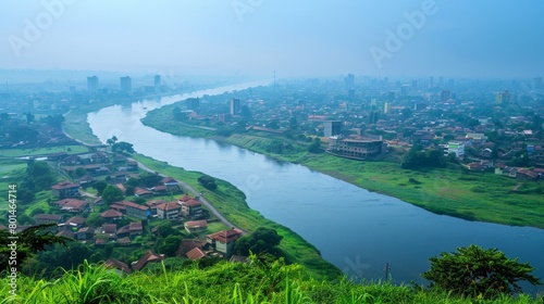 Brazzaville Congo River Skyline