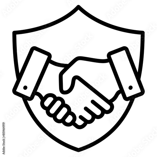 Partnership Protection  Icon Element For Design