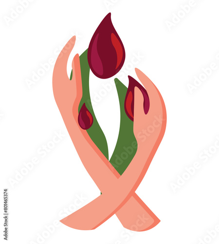 International Women's Health Day. Vector illustration of menstruation. Menstrual blood. Taking care of women's health.
EPS10
