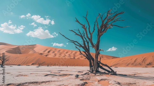 World Desert Day Celebration of Sossusvlei's Stark Beauty: Sand Dunes and Dead Trees