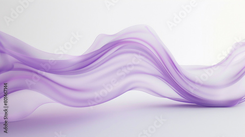 A subtle lilac wave, soft and enchanting, moving gently over a white background, presented in a stunning high-resolution format.