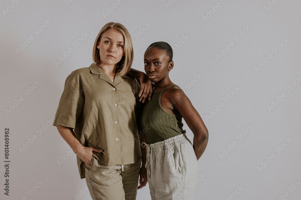 Minimal women's loungewear fashion, earth tone Minimal women's loungewear fashion, earth tone