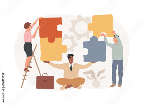 Collaboration isolated concept vector illustration.