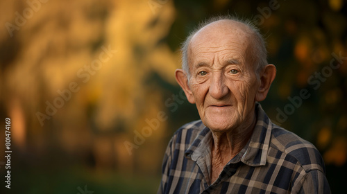 Retrato de um homem velho ao ar livre © Vitor