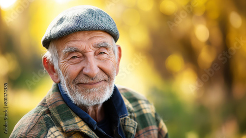 Retrato de um homem velho ao ar livre