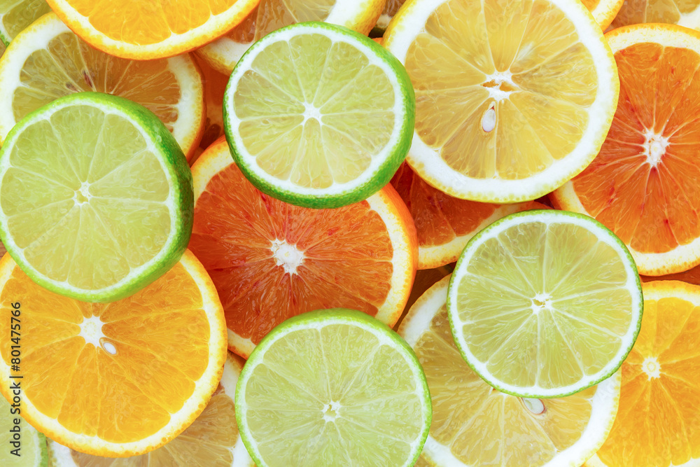 Obraz premium Citrus fruit sliced