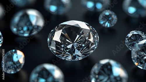 Isolated set of diamonds on a clear background - Artificial Intelligence